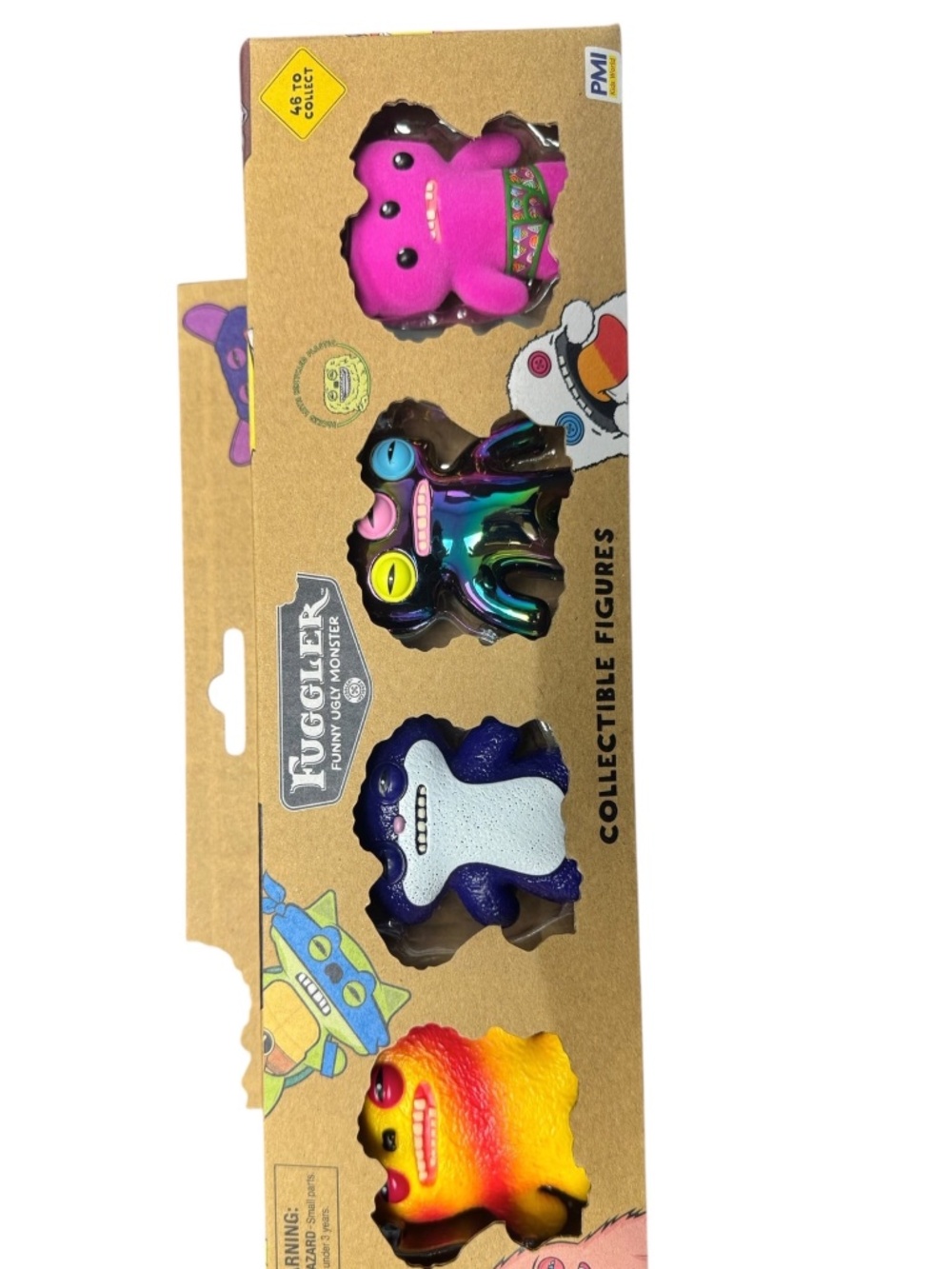 Fuggler Series 2 Collectible Figures 4-Pack, 2.5" Figures, Old Tooth, Sketchy Sq